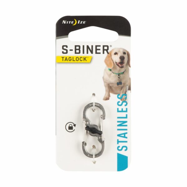 Nite Ize - S-Biner | TagLock Attache à médaille en acier inoxydable