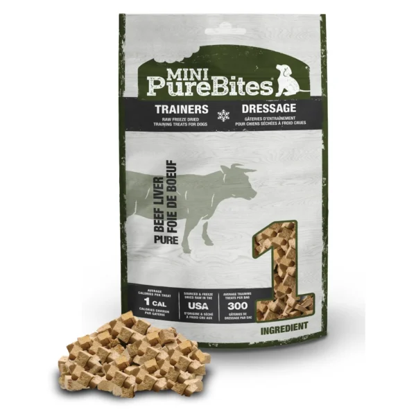PureBites - Mini gâteries d'entraînement pour chien - Foie de boeuf - 270g
