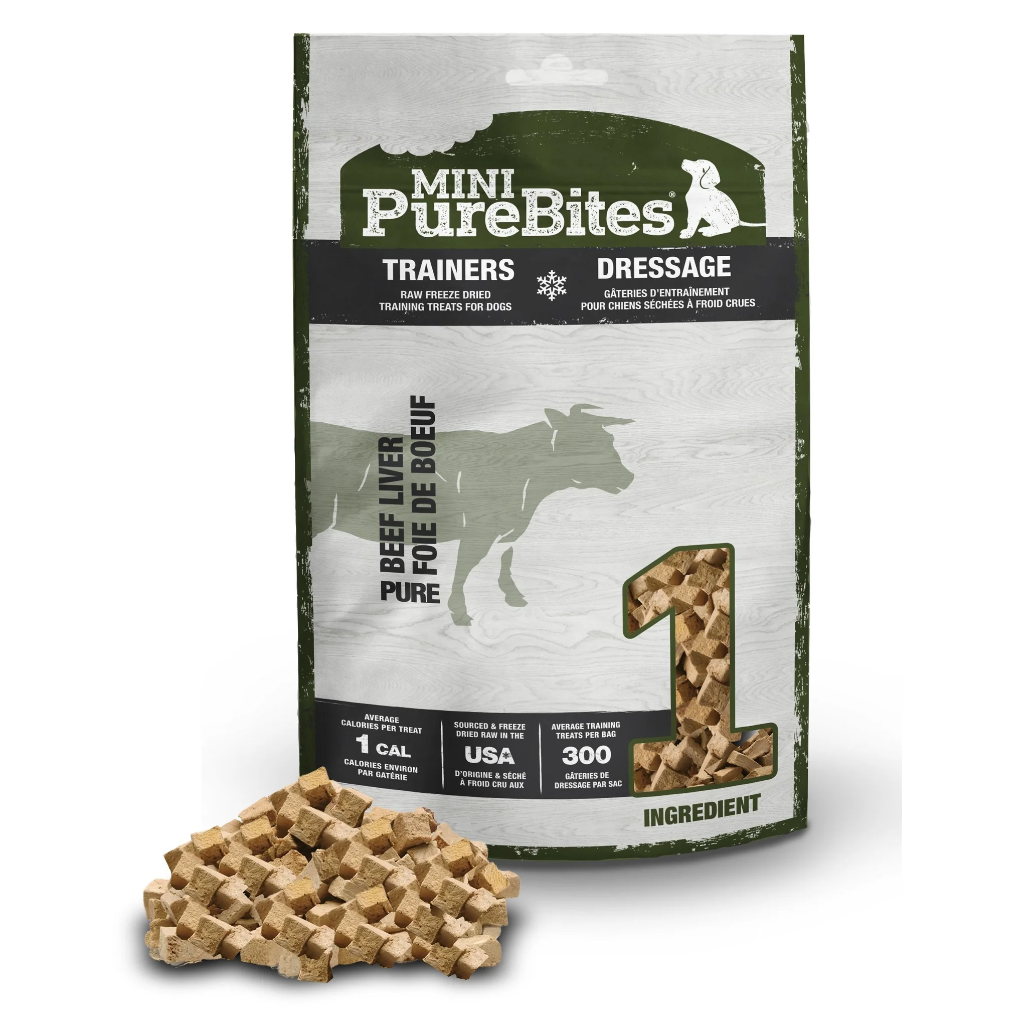 PureBites - Mini gâteries d'entraînement pour chien - Foie de boeuf - 270g