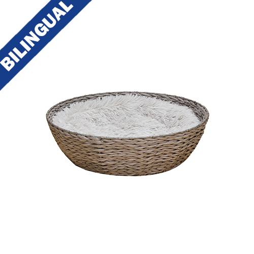 Panier rond pour animaux tissé a la main