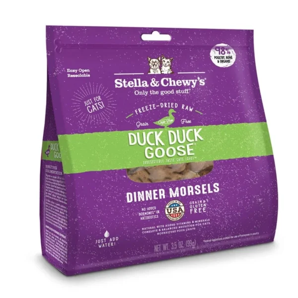 Stella & Chewy's Repas lyophilisé pour chat Canard et Oie