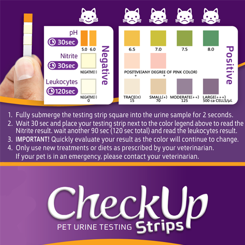 CheckUp - Bandelette de détection urinaire de glucose | Chat et chien - 50 bandelettes – Image 3