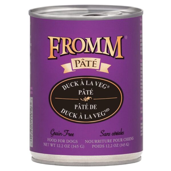 Fromm conserve pour chien sans grains Canard à la veg 12.2oz »