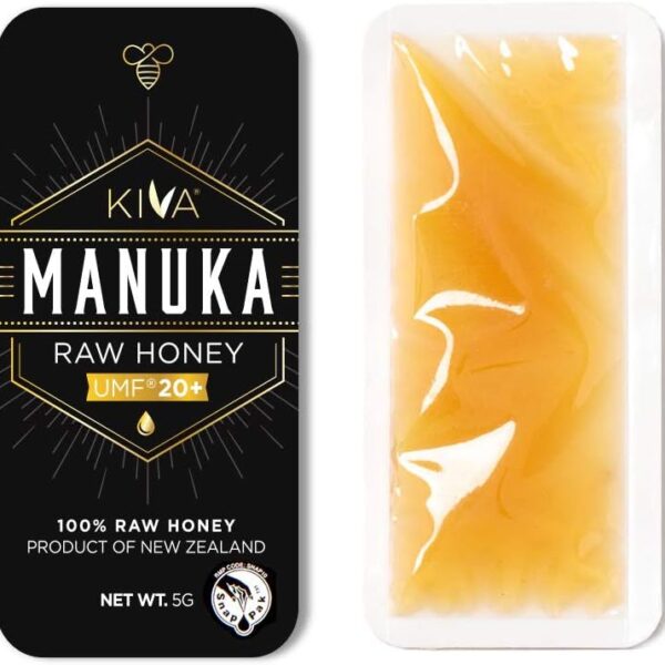 Kiva - Miel de Manuka | Paquet individuel 5g | 20+ UMF | 830+MGO