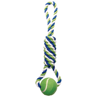 Dogit - Jouet pour chien | Corde nouée avec balle de tennis - 18 po