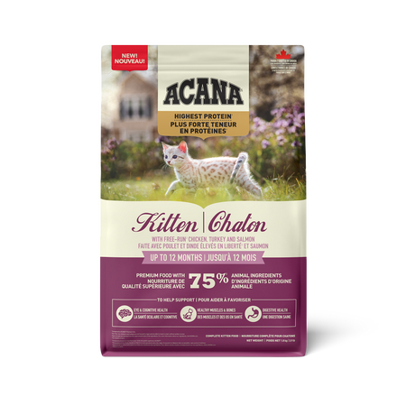 ACANA Plus forte teneur en protéines pour chat Recette chaton 1,8kg (4lbs)