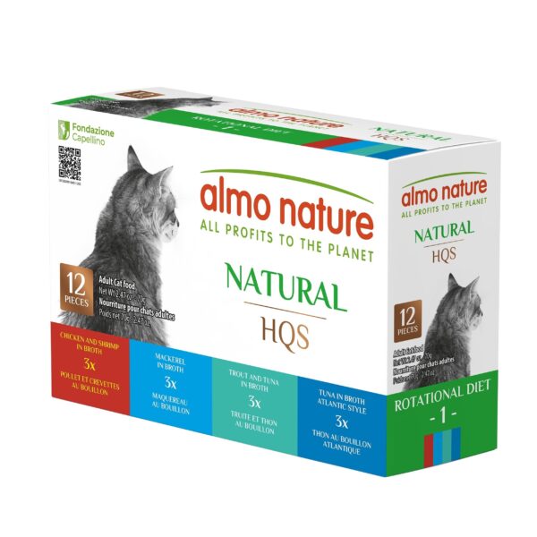 Almo Nature Hqs Natural | Diète rotative pour Chat - Boîte de 12 x 70g