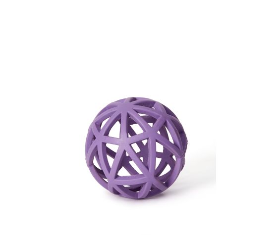 Bud'z - Jouet en caoutchouc pour chien | Balle souple mauve - 10cm