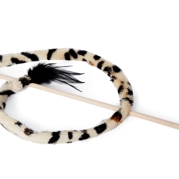 Bud'z Jouet Pour Chat - Serpentin 114cm Sur Bâton 42cm, Léopard