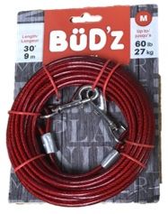Bud'z Câble D'attache 30' / 9m (pour Chiens Jusqu'à 60 Lb)
