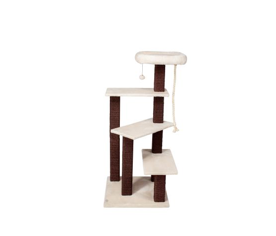 Bud'z Arbre à Chat, Classique - Deluxe, Ivoire 60x28x137cm