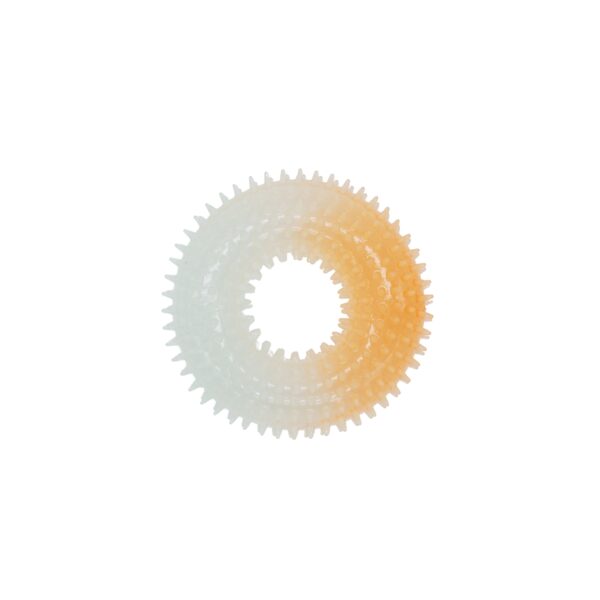 Bud'z | Jouet En Caoutchouc Lumineux Pour Chien - Beigne à Pointes, Orange 12.5cm