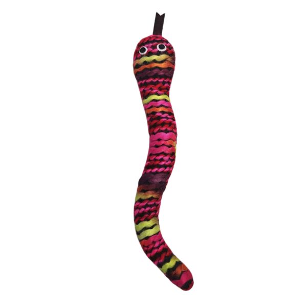 Bud'z Jouet pour Chat - Serpent En Laine avec herbe à Chat - | Multicolore 23cm