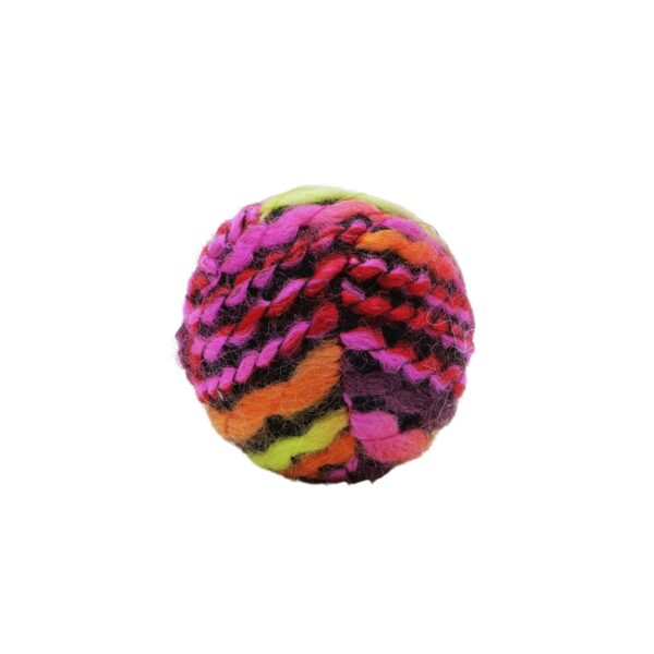 Bud'z Jouet pour Chat - Balle en laine avec herbe à Chat - | Multicolore 5cm