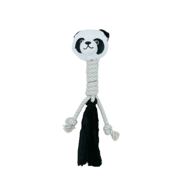 Bud'z - Jouet en peluche avec corde pour chien | Panda à long cou - 45cm