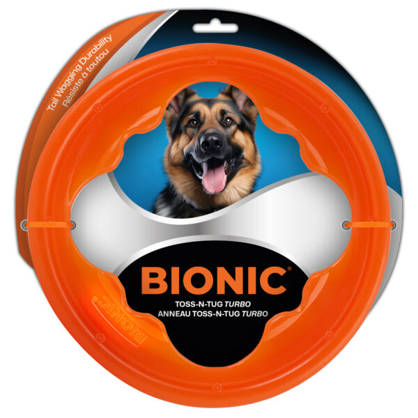 Bionic - Jouet pour chien - Anneau Toss-N-Tug Turbo | 23 cm (9 po)