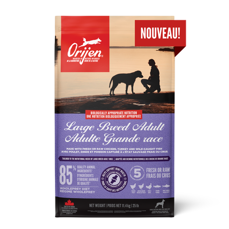 ORIJEN pour chien adulte de grande races - 11.4kg (25lbs)