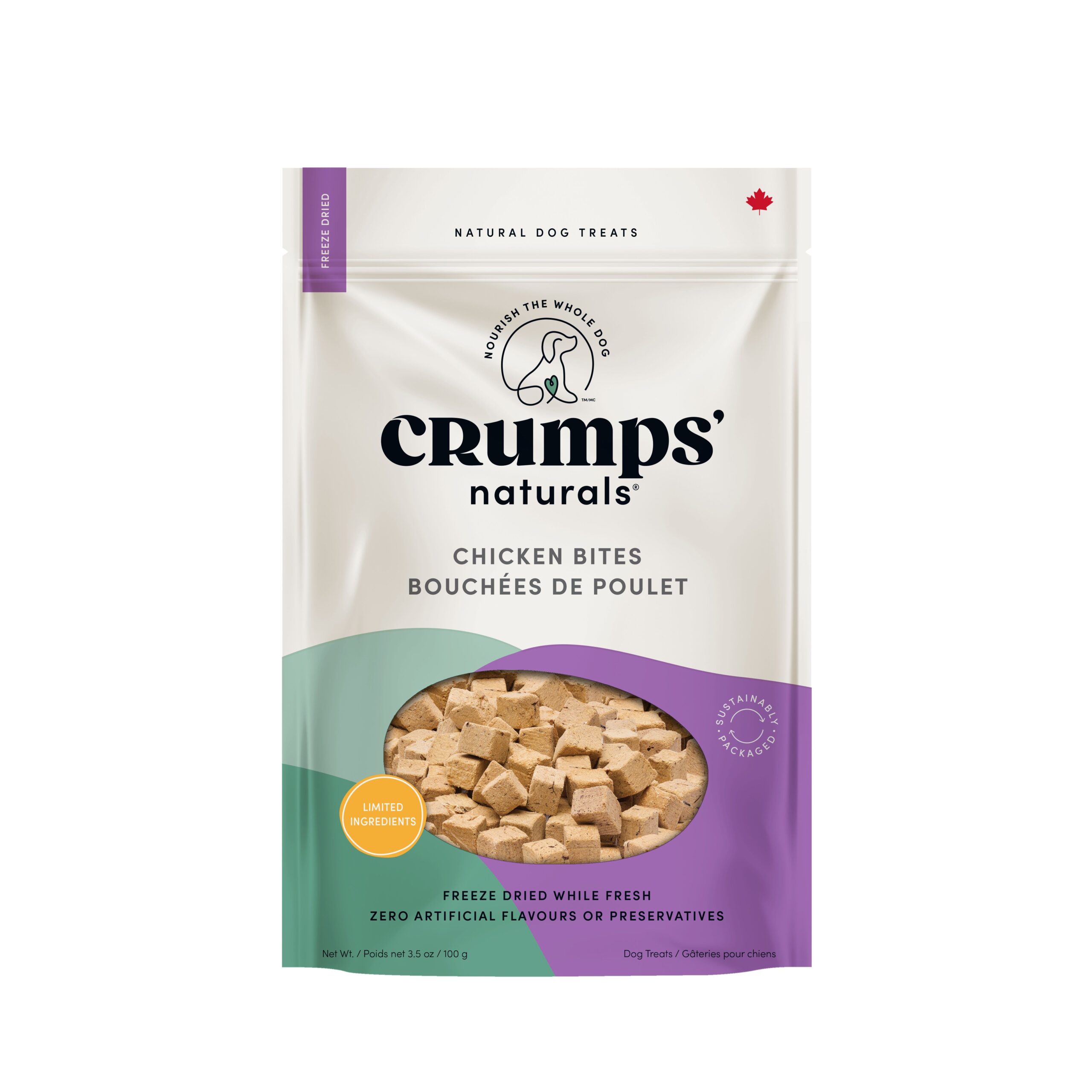 Crumps' Naturals Gâteries Pour Chien, Bouchées De Poulet 100g