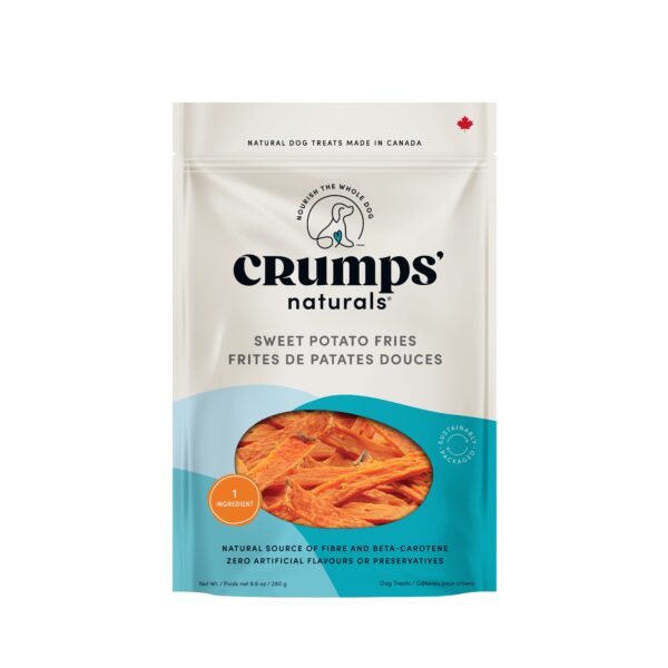 Crumps' Naturals Gâteries Pour Chien, Frites De Patates Douces 280g (cs=8)