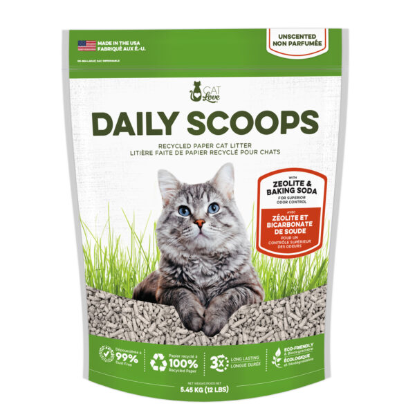 Cat Love - Litière de papier recyclé Daily Scoops