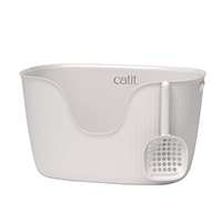 Catit - Bac à litière Loo avec pelle agencée | Blanc