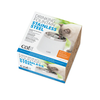 Catit Fontaine à eau avec dessus en acier inoxydable - 2 L (64 fl oz) – Image 4
