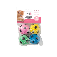 Catit Jouets en mousse pour chats balles de soccer Pqt 4