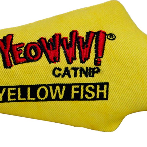 Ducky World Jouet D'herbe à Chat - Poisson 7" Jaune
