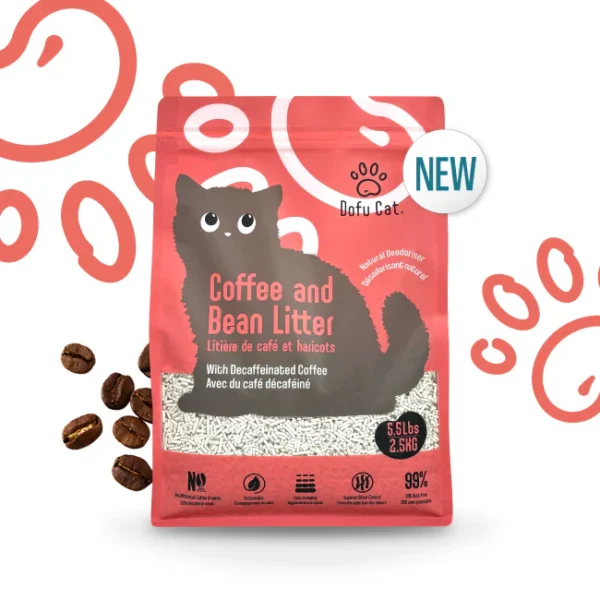 Dofu cat - Litière de café et haricots 100% naturelle | Biodégradable - 2.5kg