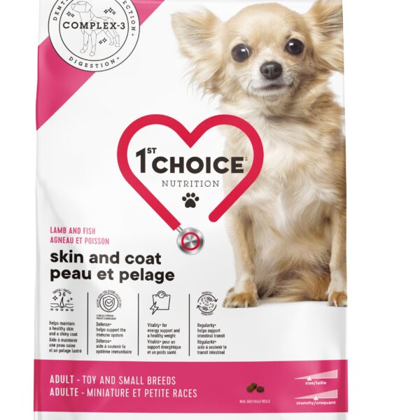 1st choice chien adulte miniature et petite races peau & pelage