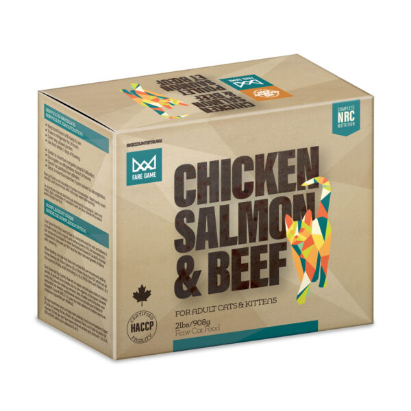 Big Country Raw - Fare Game | Poulet, saumon et boeuf - Chat et chaton - 2lbs