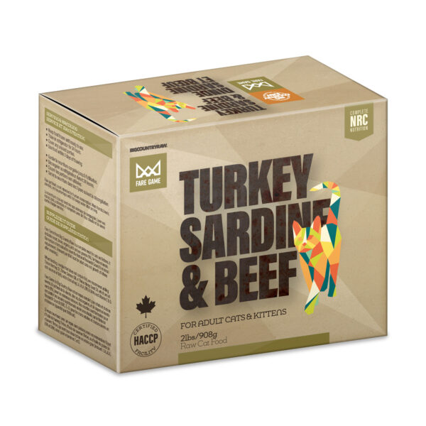 Big Country Raw - Fare Game | Dinde, sardines et boeuf - Chat et chaton - 2lbs