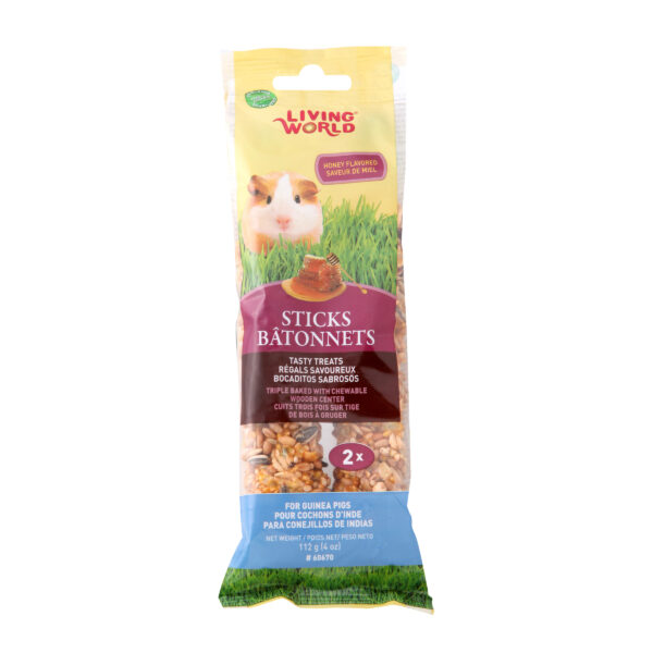 Living World - Bâtonnets à gruger | Cochon d'inde - Miel -112g