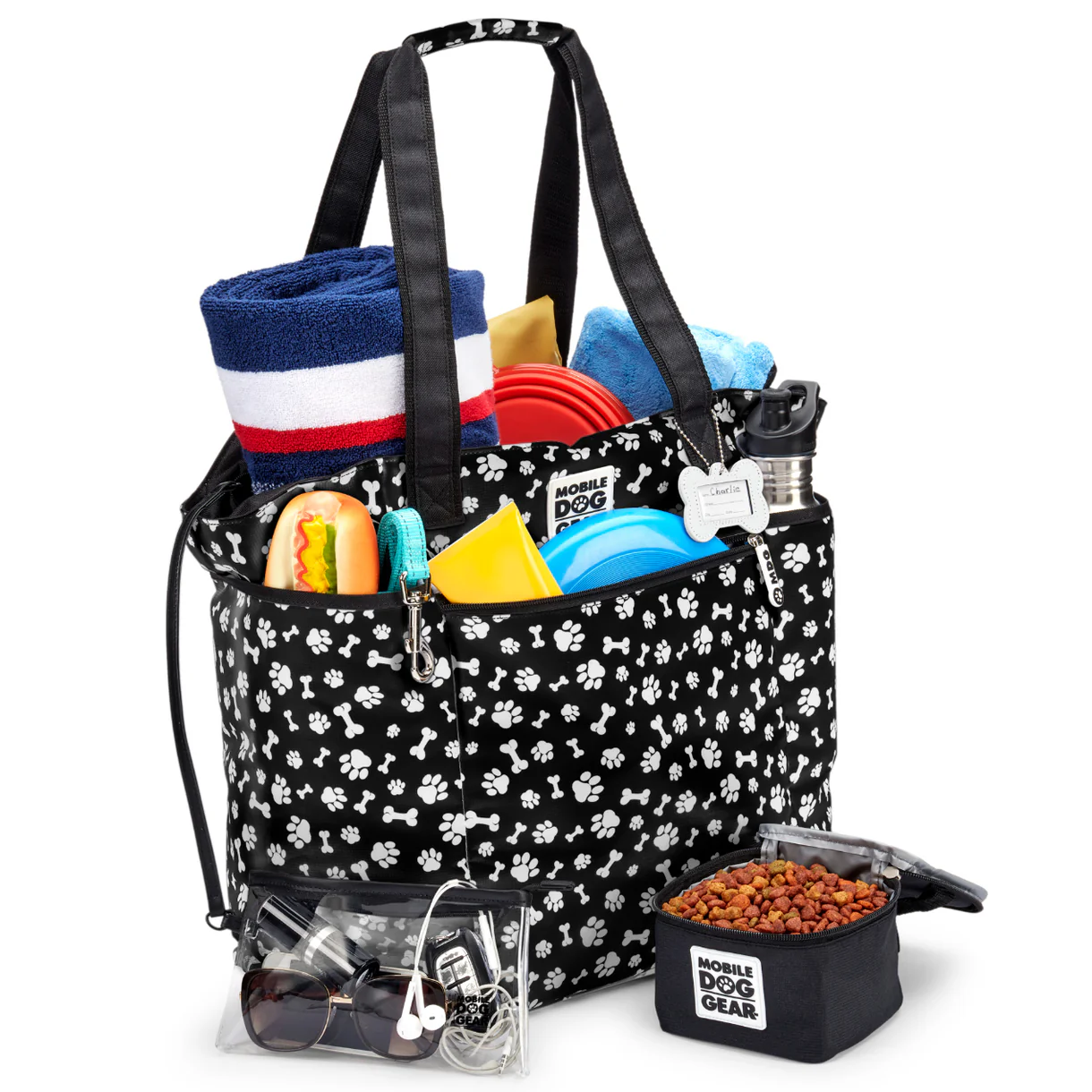 Mobile Dog Gear - Grand Sac fourre-tout | Noir et blanc – Image 2