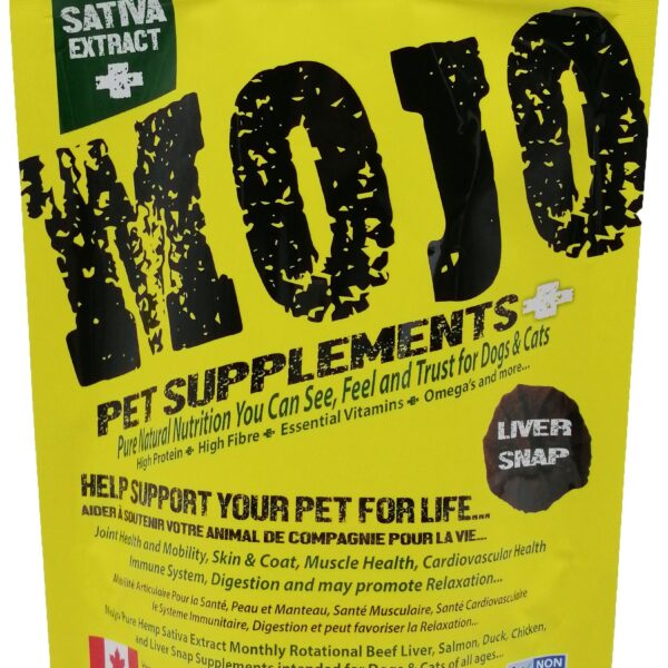 Mojo Suppléments Pour Chiens Et Chats à Base De Chanvre, Saveur De Foie 62gr