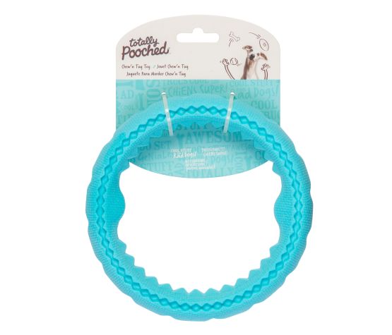 Messy Mutts - Jouet pour chien en caoutchouc "Totally Pooched / Chew N' Tug" - Anneau