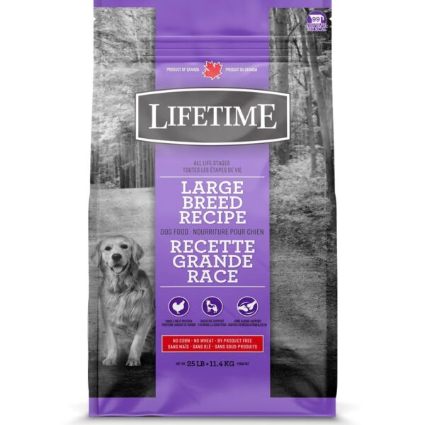 Lifetime - Nourriture Pour Chien De Grande Race | Poulet et avoine 11.4 Kg (25lbs)
