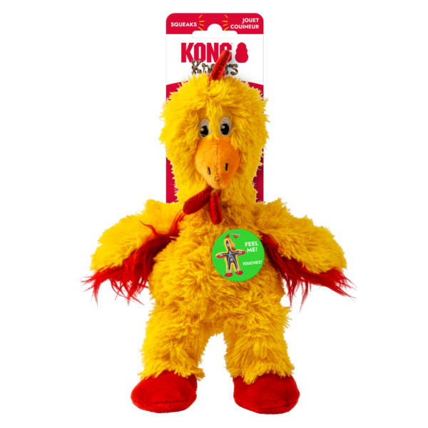 Kong - Wild knots | Peluche poulet avec intérieur en cordes nouées