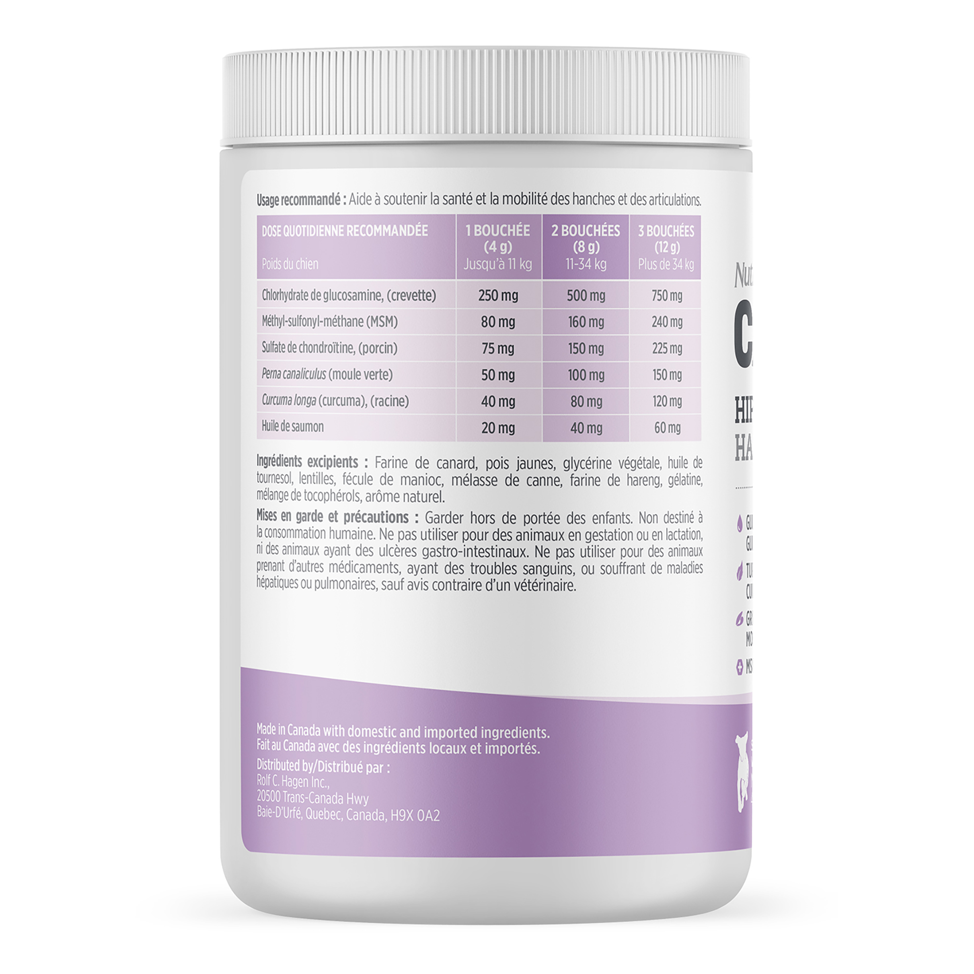 Nutrience Care+ | Supplément Hanches et articulations pour chien - Canard 400g – Image 2