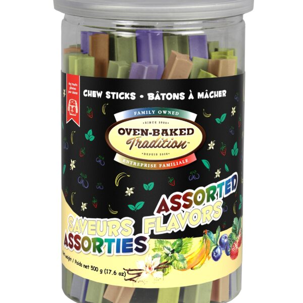Oven Baked Tradition Gâteries Pour Chien, Bâtons à Mâcher, Saveurs Assorties 500g
