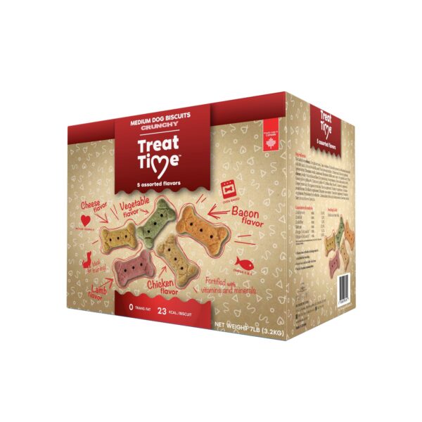 Oven-Baked Tradition Treat Time Gâteries Pour Chien - Biscuits Assortis, Moyens 7lbs