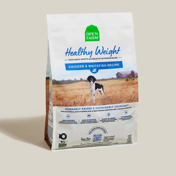 Open Farm - Nourriture pour chien | Poids santé - Recette au poulet et au poisson blanc