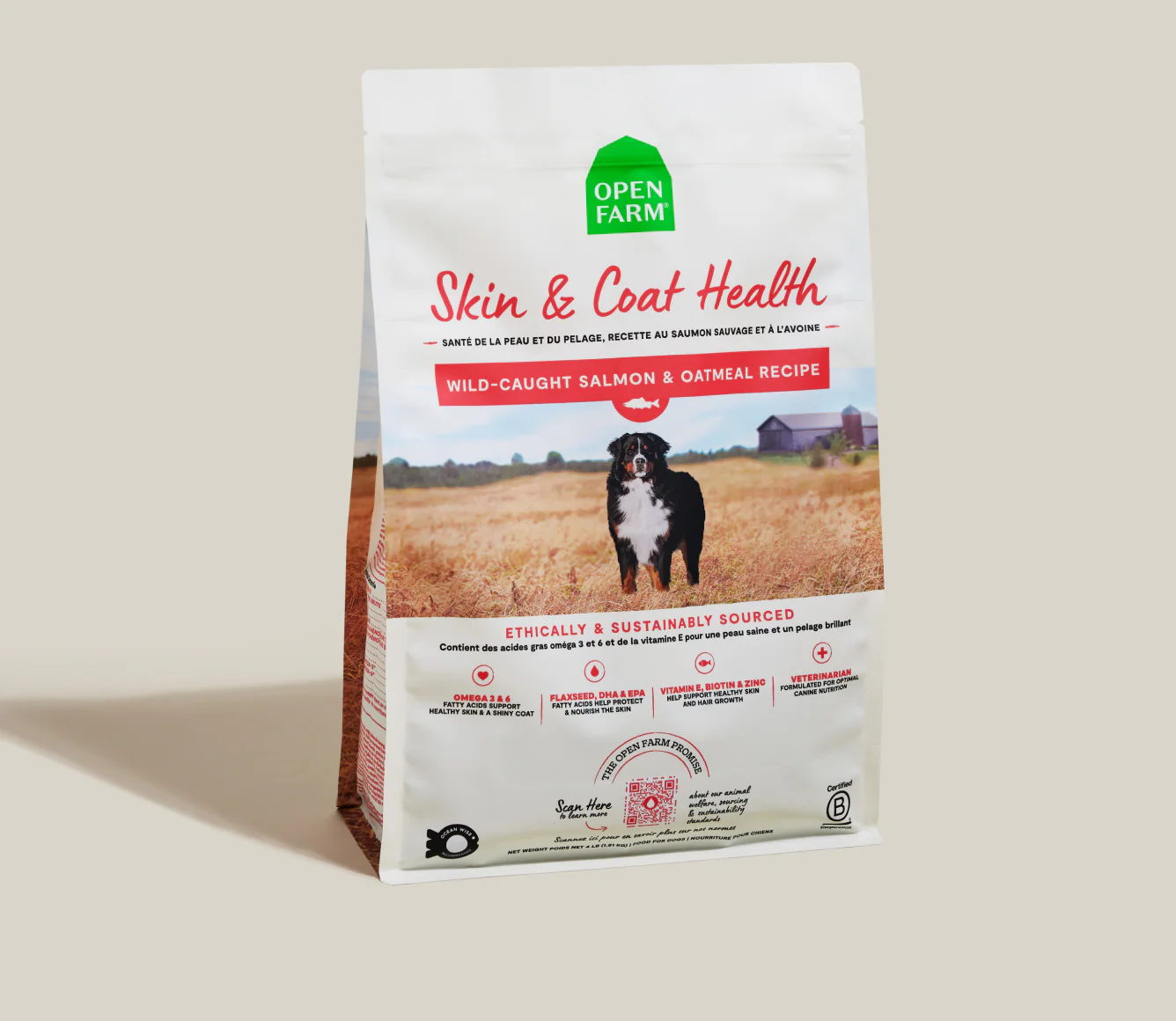 Open Farm - Nourriture pour chien | Santé de la peau et du pelage - Recette au saumon sauvage et à l'avoine – Image 2
