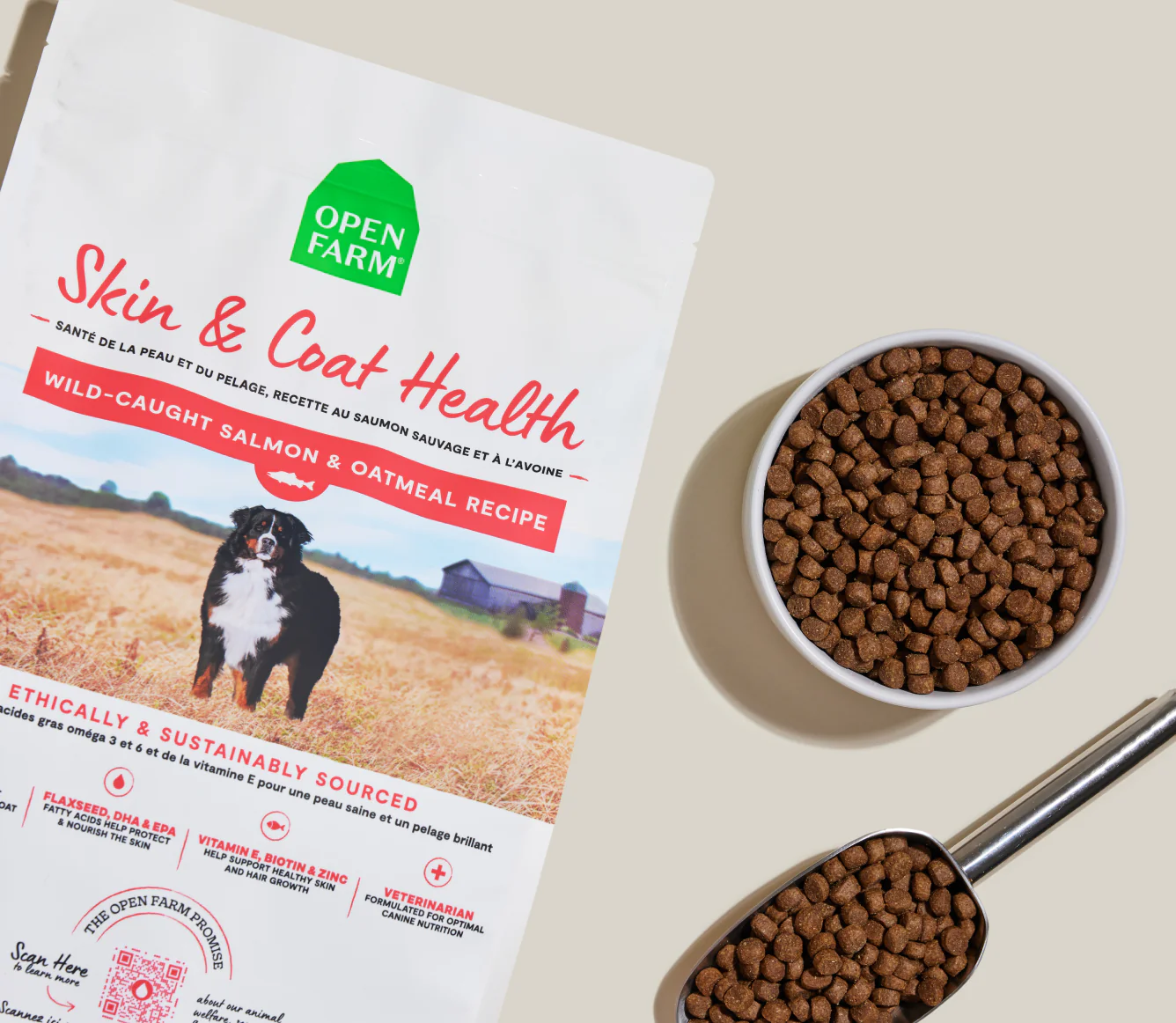 Open Farm - Nourriture pour chien | Santé de la peau et du pelage - Recette au saumon sauvage et à l'avoine – Image 4