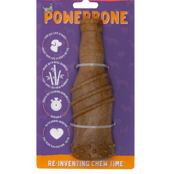 Powerbone - Jouet à Mâcher Pour Chien | Nylon & Bambou - Bouteille 6.5"