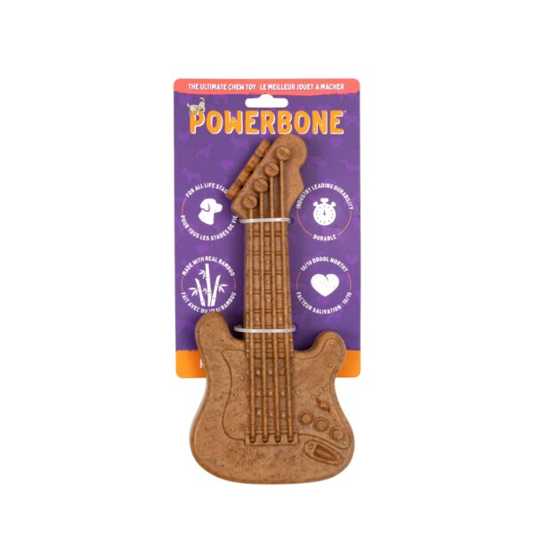 Powerbone - Jouet à Mâcher Pour Chien, Nylon & Bambou | Guitare 9.5"