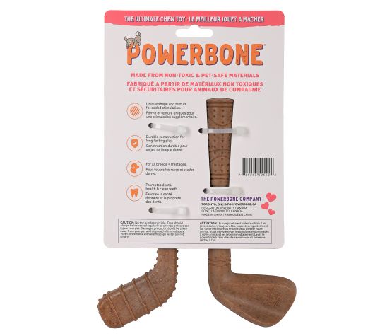 Powerbone Jouet à Mâcher Pour Chien, Nylon & Bambou - Duo Mini Bâtons De Golf Et De Hockey 7" – Image 2