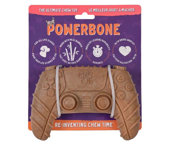Powerbone Jouet à Mâcher Pour Chien, Nylon & Bambou - Manette De Jeux Vidéo 5"
