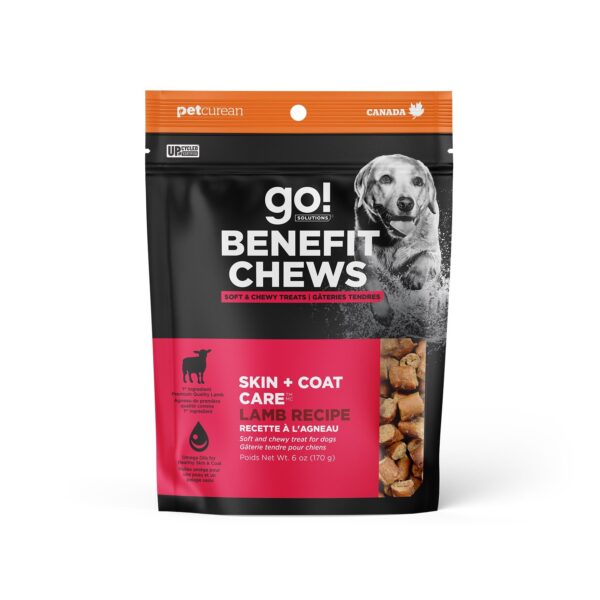 Petcurean Go! Peau + Poils Gâteries Tendres à L'agneau Pour Chien 170g