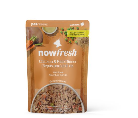 Petcurean Now Fresh - Nourriture humide pour chien | Repas poulet & riz 2.8 oz